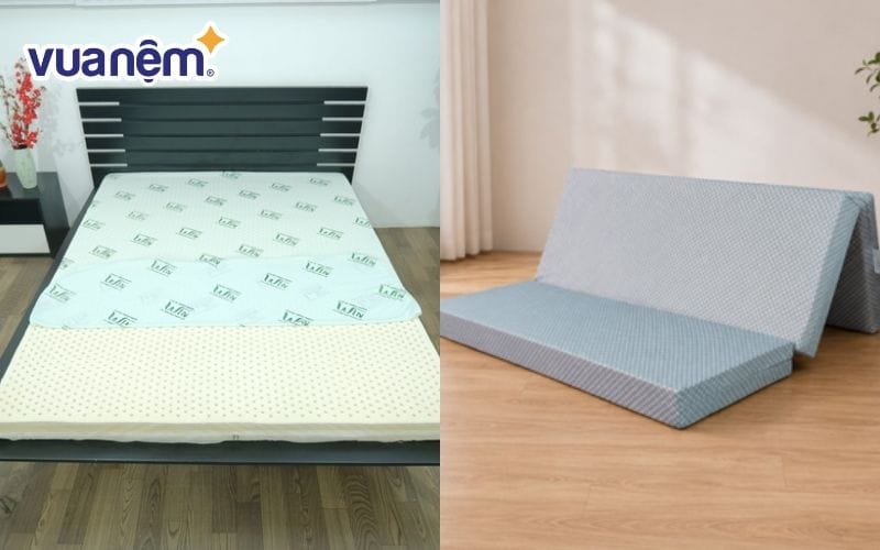 Nệm cao su có 2 loại là nệm cao su thiên nhiên và nệm nhân tạo