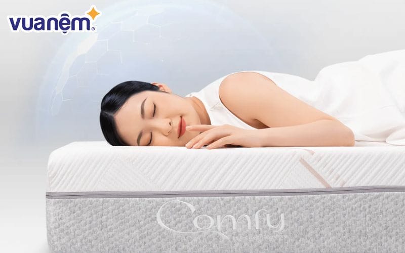 Nệm foam làm mát, kháng khuẩn nâng đỡ 5 vùng Comfy Lux 1.0