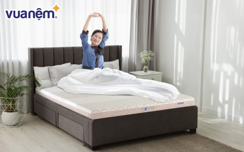 Nệm Liên Á 2m 5ZONE có thiết kế nâng đỡ 5 vùng