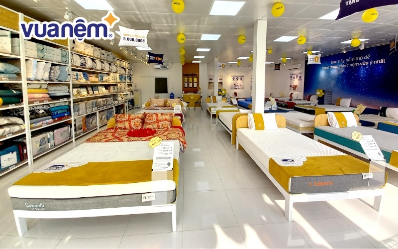 Vua Nệm trưng bày đa dạng sản phẩm