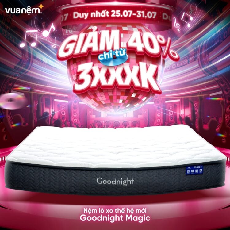 Nệm lò xo Goodnight Magic giảm 40%