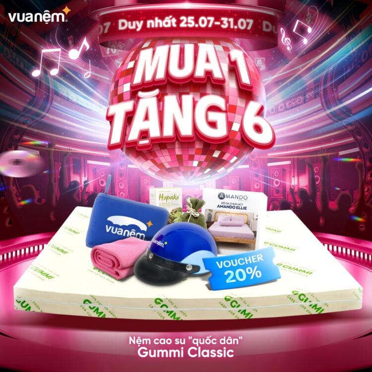Nệm cao su thiên nhiên Gummi Classic