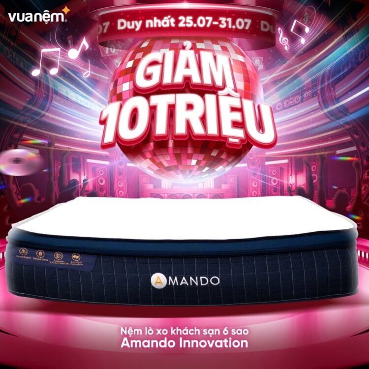 Nệm Amando Innovation giảm 10 triệu