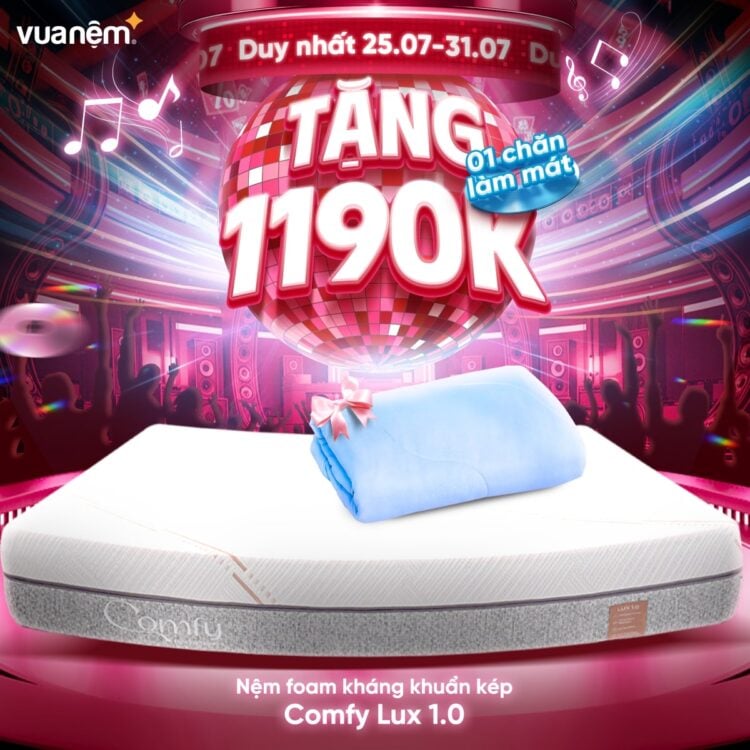 Mua Comfy Lux 1.0 tặng chăn làm mát