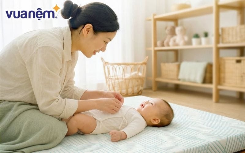 Vì sao bố mẹ nên sử dụng nệm cao su cho bé