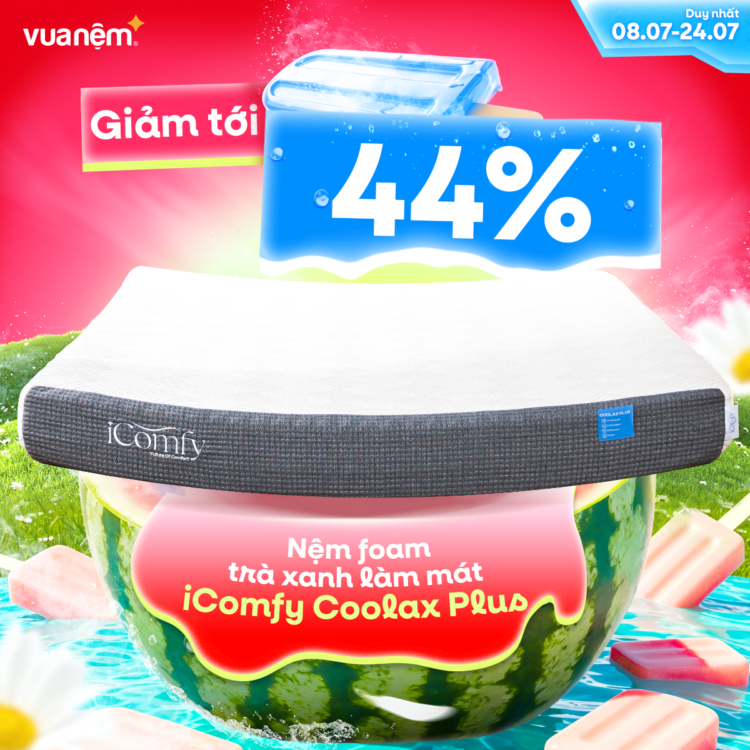 Nệm Coolax Plus sale 44%