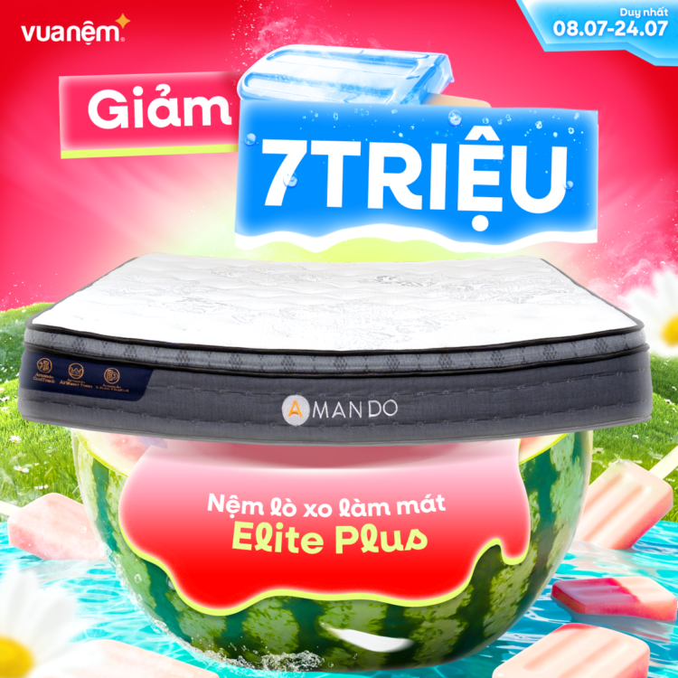 Nệm lò xo làm mát Elite Plus giảm sâu 7 triệu