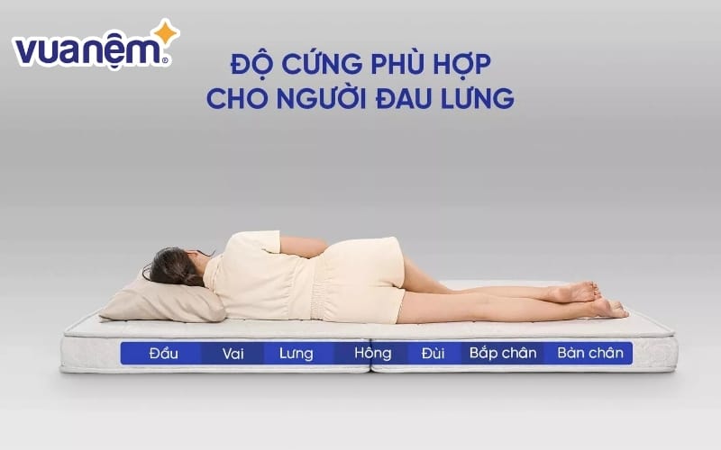 Nệm bông ép 5cm là lựa chọn tuyệt vời cho ai bị đau lưng