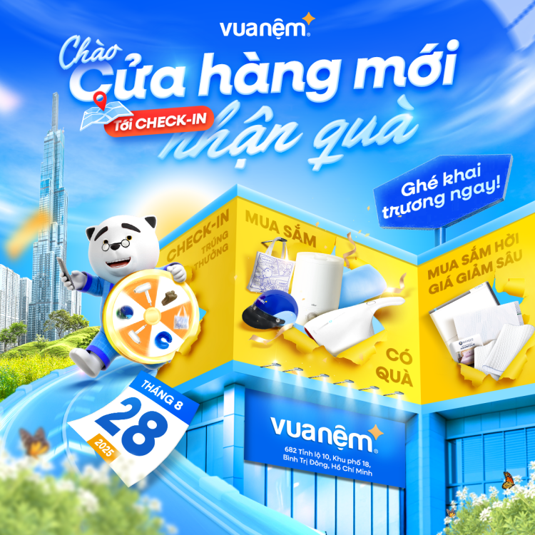 Chào cửa hàng mới - Tới check-in nhận quà