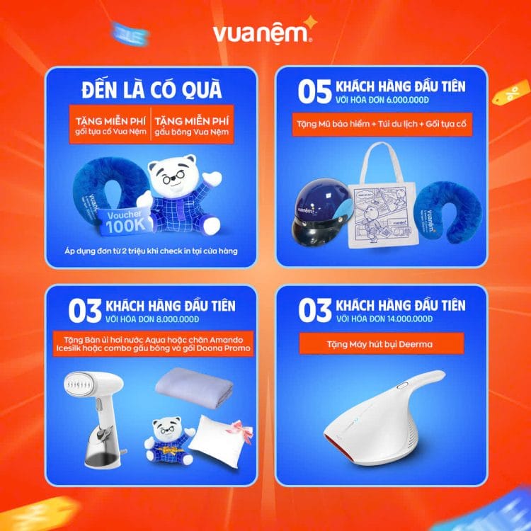 Quà tặng hấp dẫn theo giá trị đơn hàng