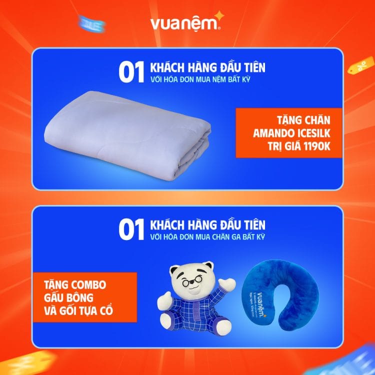 Quà tặng giá trị khi mua chăn ga gối nệm