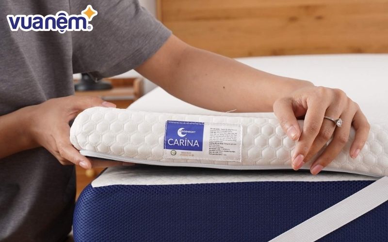 Topper Goodnight Carina giúp tái tạo cảm giác êm ái cho nệm cao su đã xuống cấp