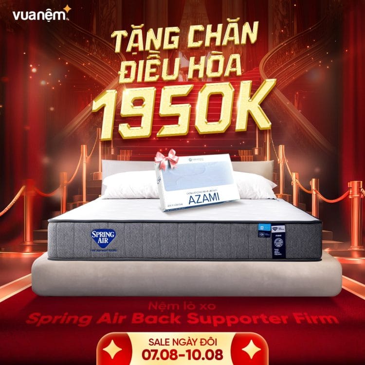 Mua Spring Air Back Supporter Firm tặng chiếu điều hòa