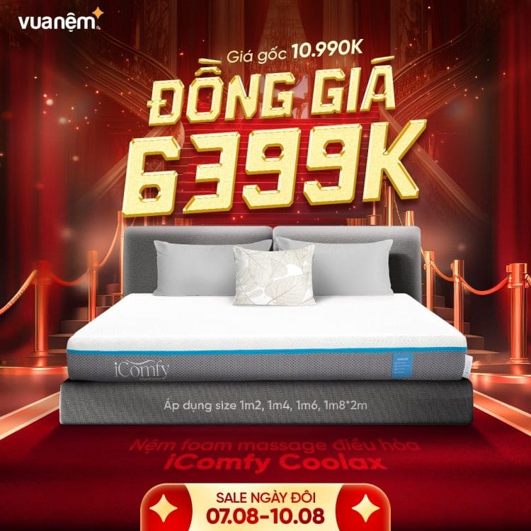 Nệm iComfy Coolax đồng giá 6.399K
