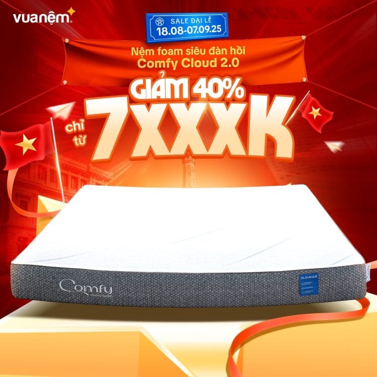 Mua nệm foam đàn hồi Comfy Cloud 2.0 giá chỉ từ 7xxxk