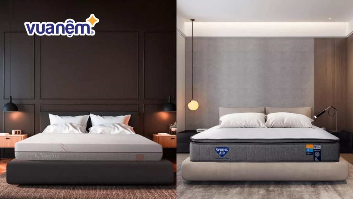 So sánh nệm iComfy và nệm Spring Air: Chi tiết về giá, độ êm