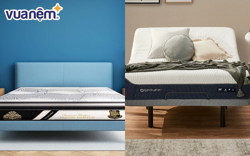Đánh giá nệm hybrid Kim  Cương và nệm Bedgear
