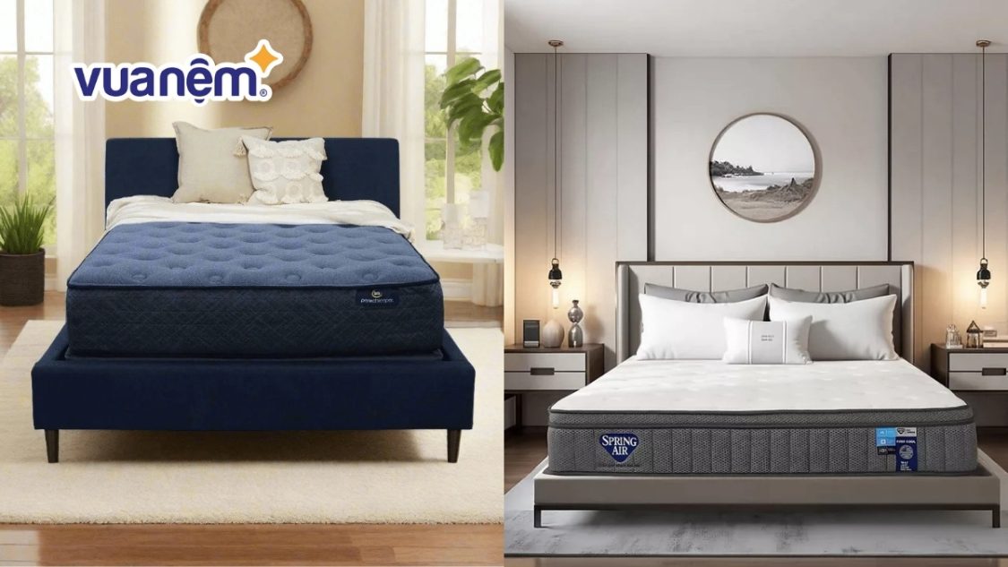 So sánh nệm Serta và nệm Spring Air: Nên đầu tư nệm nào?