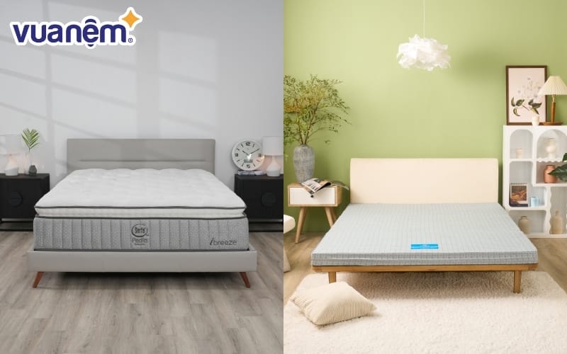 Serta thuộc phân khúc cao cấp, trong khi Wonjun thì có giá bình dân hơn
