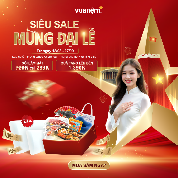 Vua Nệm siêu sale mừng đại lễ 2/9