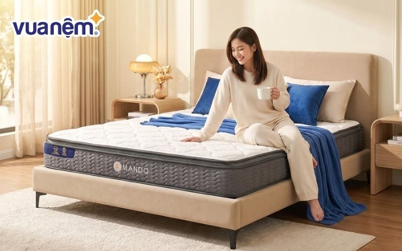 Bà bầu nên nằm nệm lò xo túi độc lập