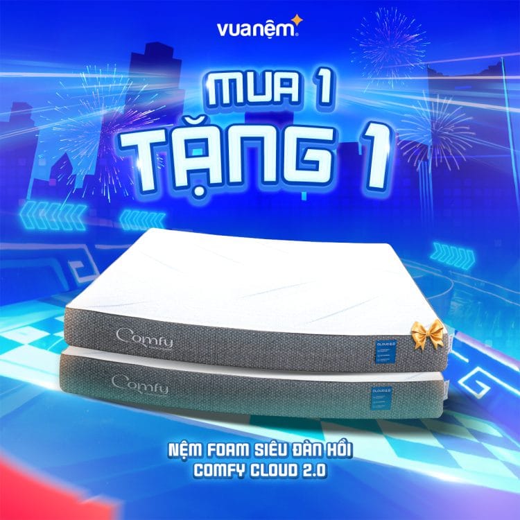 Nệm foam đàn hồi Comfy Cloud 2.0