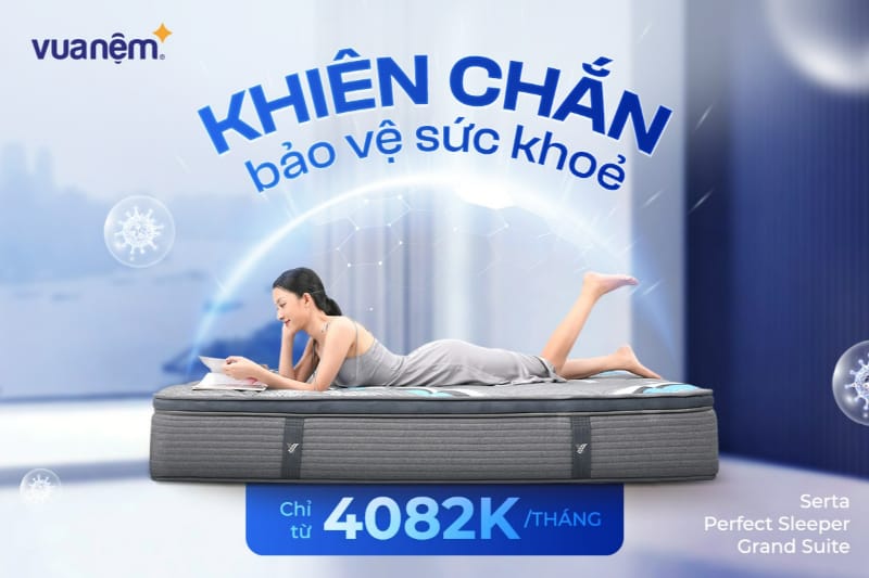 Nệm lò xo cao cấp kháng khuẩn Serta Perfect Sleeper Grand Suite