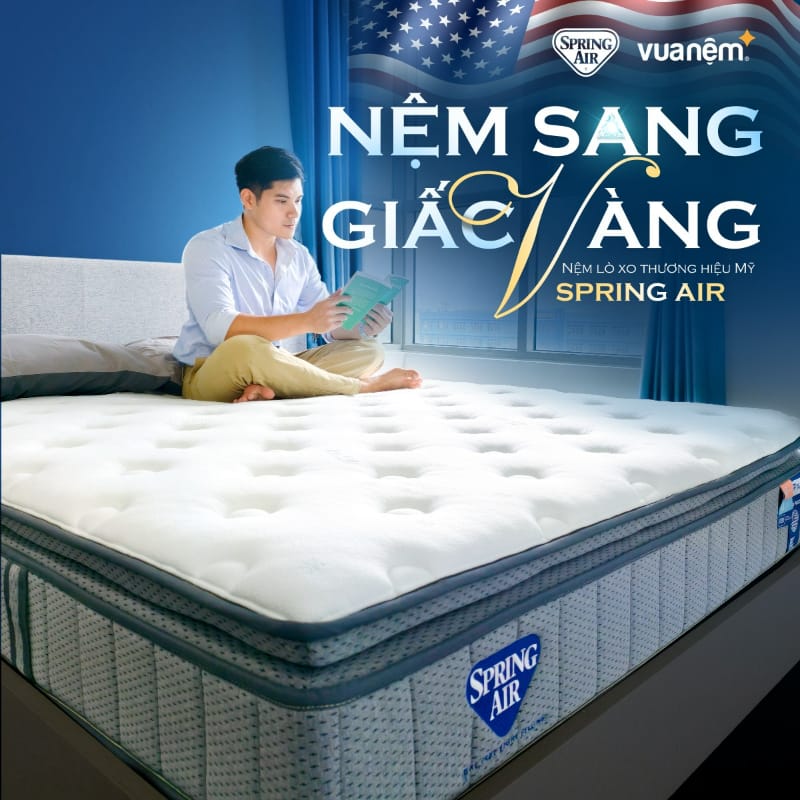 Nệm lò xo Spring Air có thiết kế đẹp mắt