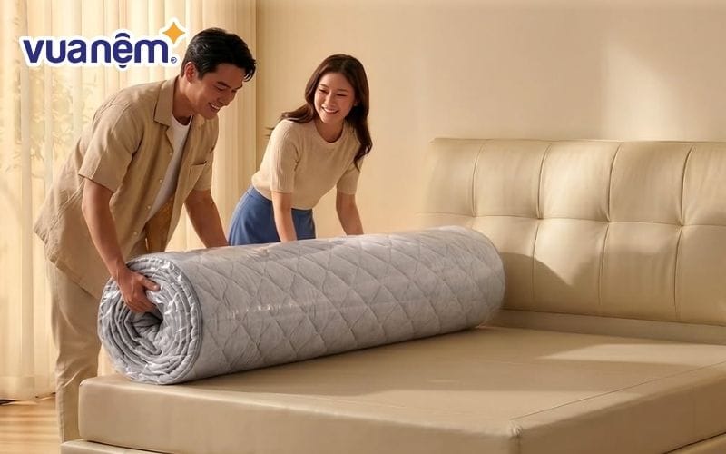 Nệm lò xo túi cuộn thuận tiện khi vận chuyển