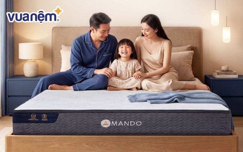 Nệm mang đến không gian ngủ tĩnh lặng cho cả gia đình