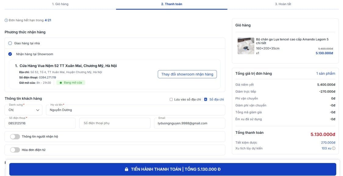 Nhập thông tin cá nhân