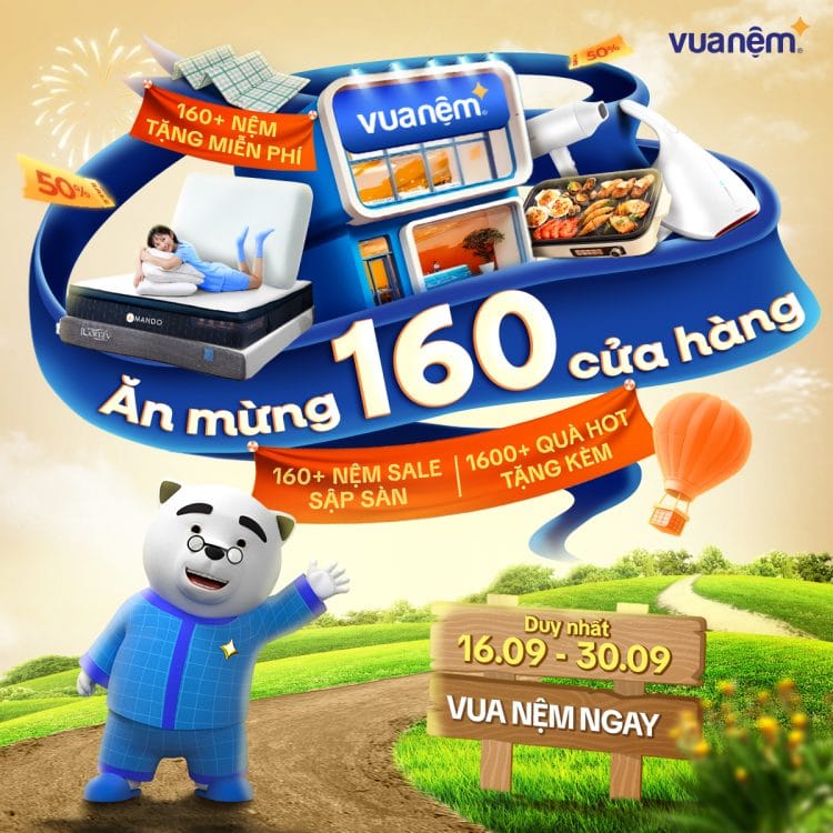 Mừng 160 Cửa Hàng Toàn Quốc – Đại Tiệc Quà Tặng Bùng Nổ