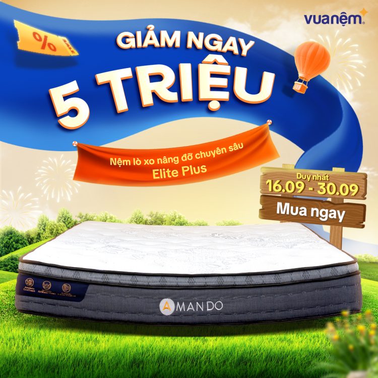 Nệm lò xo Amando Elite Plus