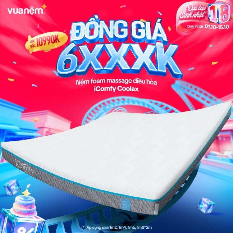 Nệm foam massage điều hòa iComfy Coolax