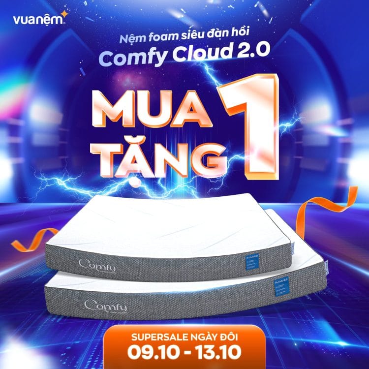 Mua 1 tặng 1 nệm foam Comfy Cloud 2.0