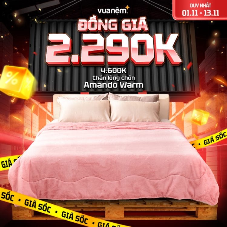 Chăn lông chồn Amando Warm