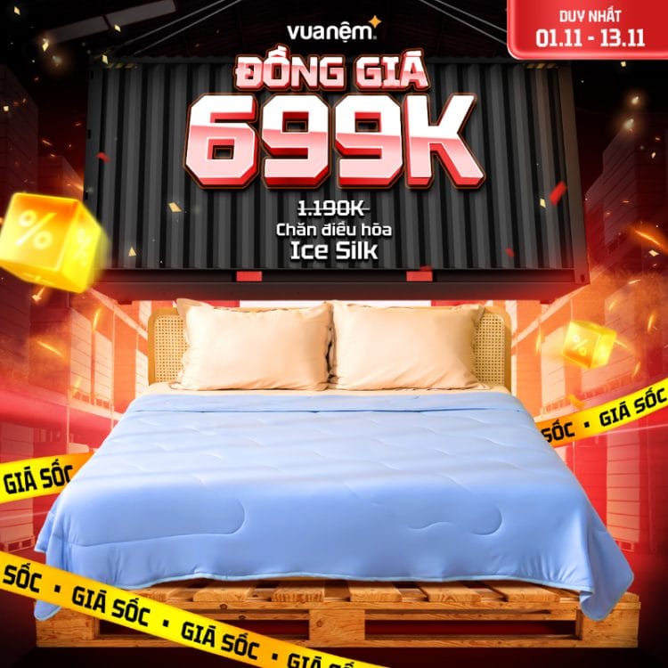 Chăn Amando Ice Silk đồng giá 699k