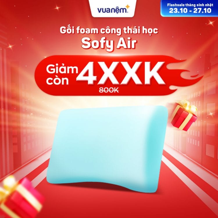 Gối foam công thái học iComfy Sofy Air