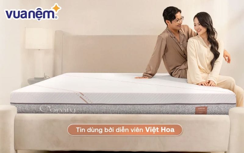 Nệm foam làm mát, kháng khuẩn nâng đỡ 5 vùng Comfy Lux 1.0
