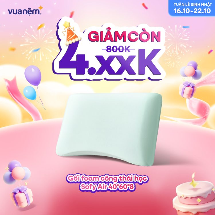 Gối foam công thái học iComfy Sofy Air