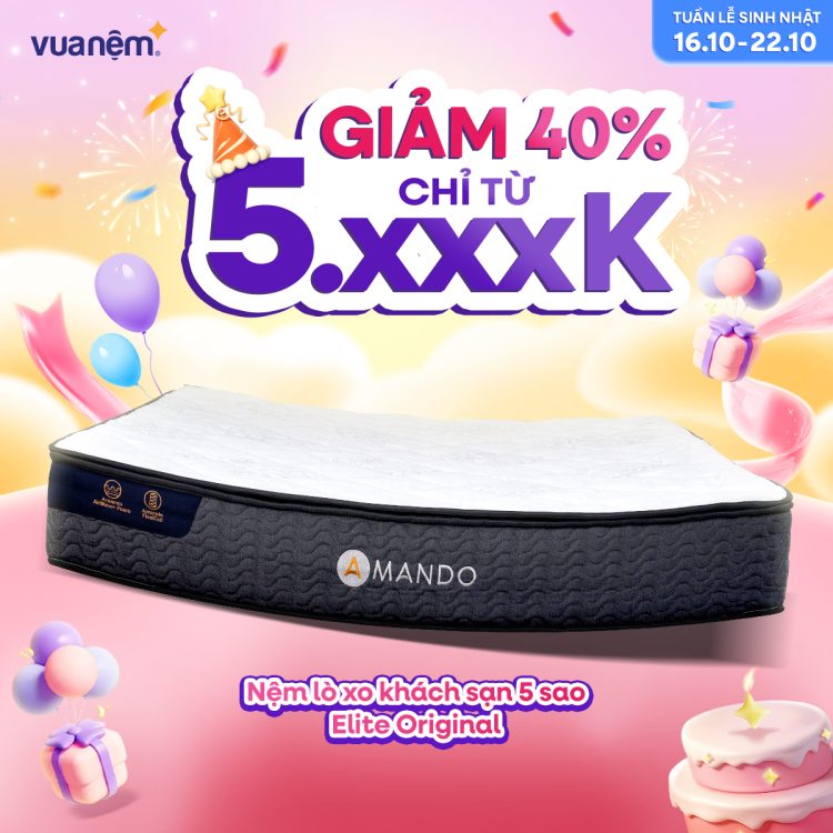Nệm lò xo Amado Elite Original sale 40%
