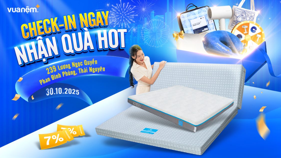 Khai trương cửa hàng Vua Nệm 239 Lương Ngọc Quyến, Phan Đình Phùng, Thái Nguyên