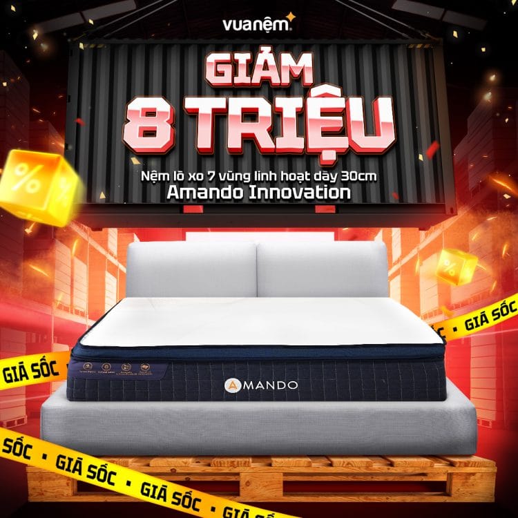 Nệm lò xo Amando Innovation 7 vùng