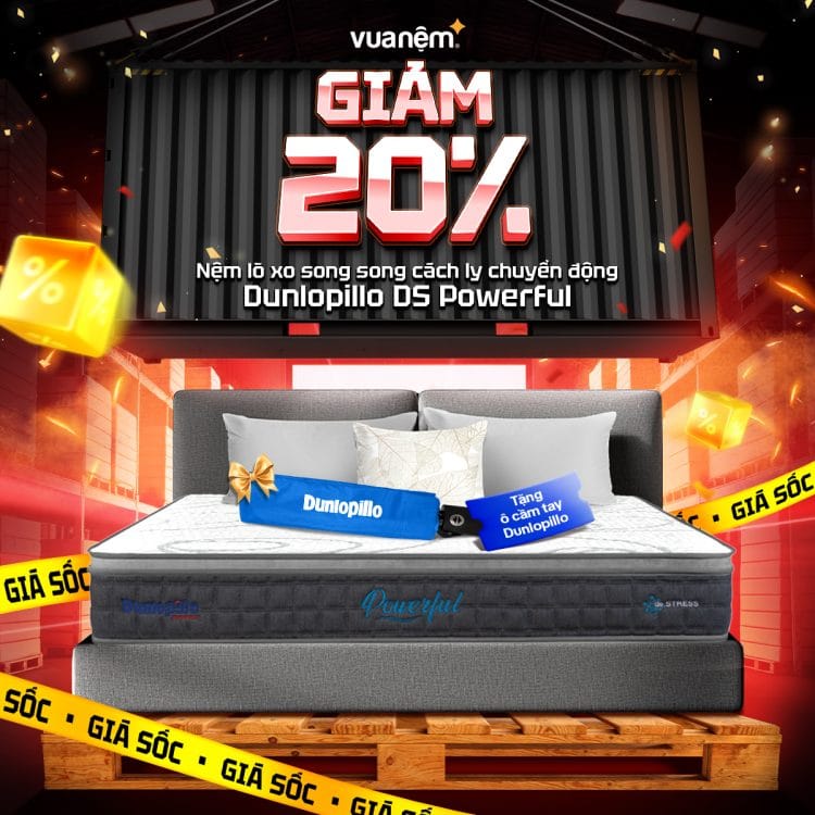 Nệm lò xo Dunlopillo De.Stress Powerful