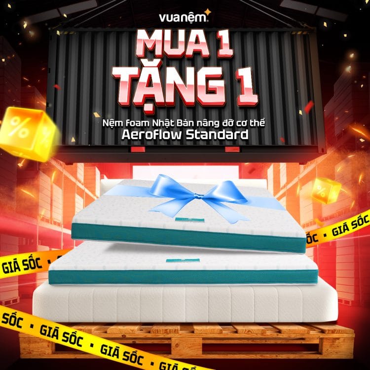 Nệm foam Nhật Bản Aeroflow Standard