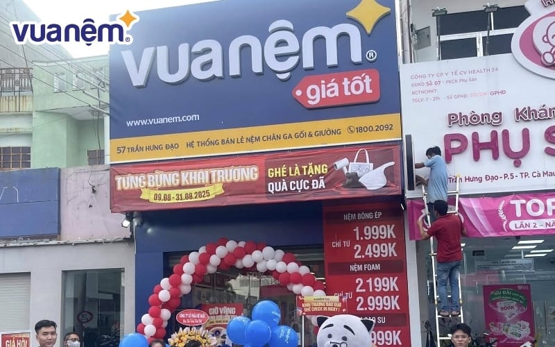 Cửa hàng chăn ga gối nệm tại Cà Mau Vua Nệm - giá tốt