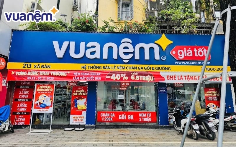 Cửa hàng Vua Nệm tại 213 Xã Đàn