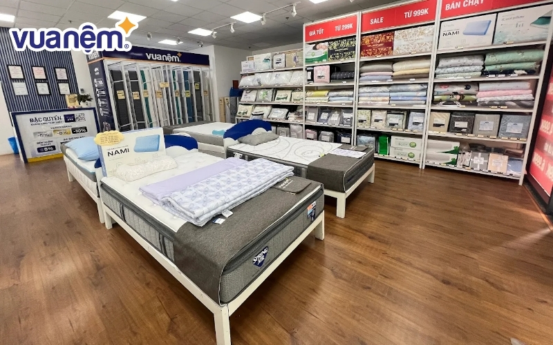 Cửa hàng Vua Nệm đa dạng sản phẩm