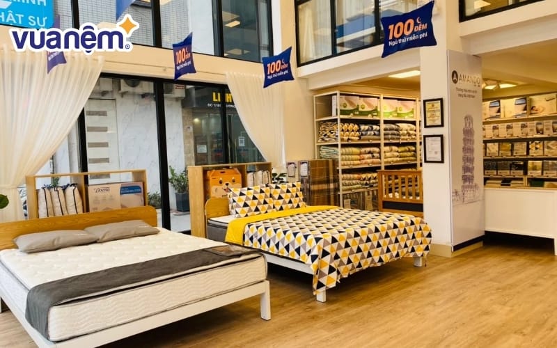 Không gian cửa hàng Vua Nệm quận Đống Đa
