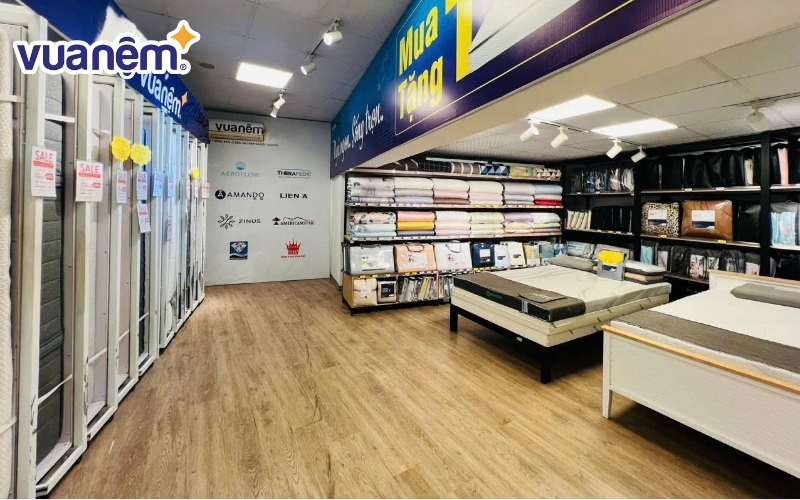 Không gian cửa hàng Vua Nệm tại Hoàng Mai